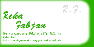 reka fabjan business card